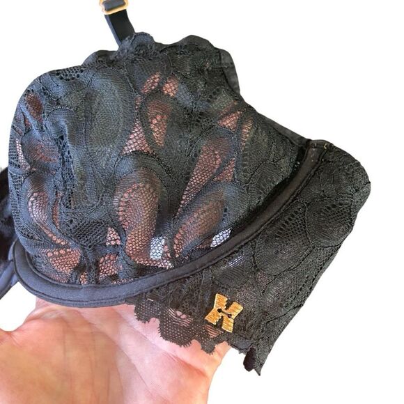 Savage X Fenty not sorry, black lace, balconette bra size 36D - Picture 3 of 6